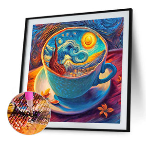 Starry Sky Coffee 40*40CM (canvas) Full Round Drill Diamond Painting