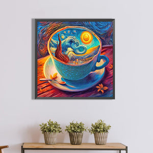 Starry Sky Coffee 40*40CM (canvas) Full Round Drill Diamond Painting