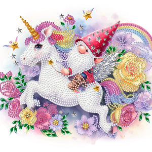 Unicorn Knight Goblin 30*30CM (canvas) Partial Special-Shaped Drill Diamond Painting