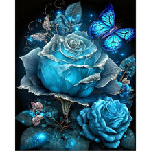 Load image into Gallery viewer, Blue Fantasy Rose 40*50CM (canvas) Full AB Round Drill Diamond Painting
