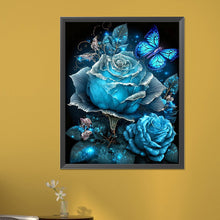 Load image into Gallery viewer, Blue Fantasy Rose 40*50CM (canvas) Full AB Round Drill Diamond Painting
