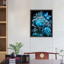 Load image into Gallery viewer, Blue Fantasy Rose 40*50CM (canvas) Full AB Round Drill Diamond Painting
