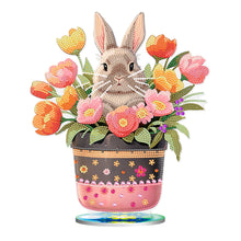 Load image into Gallery viewer, DIY Diamond Painting Desktop Ornaments Kit for Office Decor (Easter Egg Bunny)
