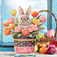 Load image into Gallery viewer, DIY Diamond Painting Desktop Ornaments Kit for Office Decor (Easter Egg Bunny)
