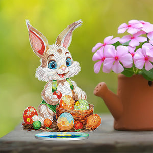 DIY Diamond Painting Desktop Ornaments Kit for Office Decor (Easter Egg Bunny)