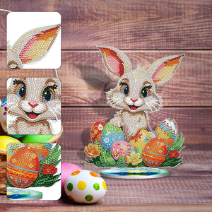 DIY Diamond Painting Desktop Ornaments Kit for Office Decor (Easter Egg Bunny)