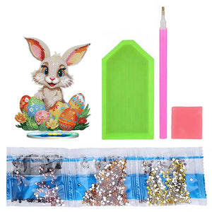 DIY Diamond Painting Desktop Ornaments Kit for Office Decor (Easter Egg Bunny)