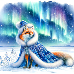 Aurora Fox 30*30CM (canvas) Full Round Drill Diamond Painting