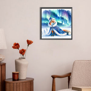 Aurora Fox 30*30CM (canvas) Full Round Drill Diamond Painting