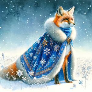 Aurora Fox 30*30CM (canvas) Full Round Drill Diamond Painting