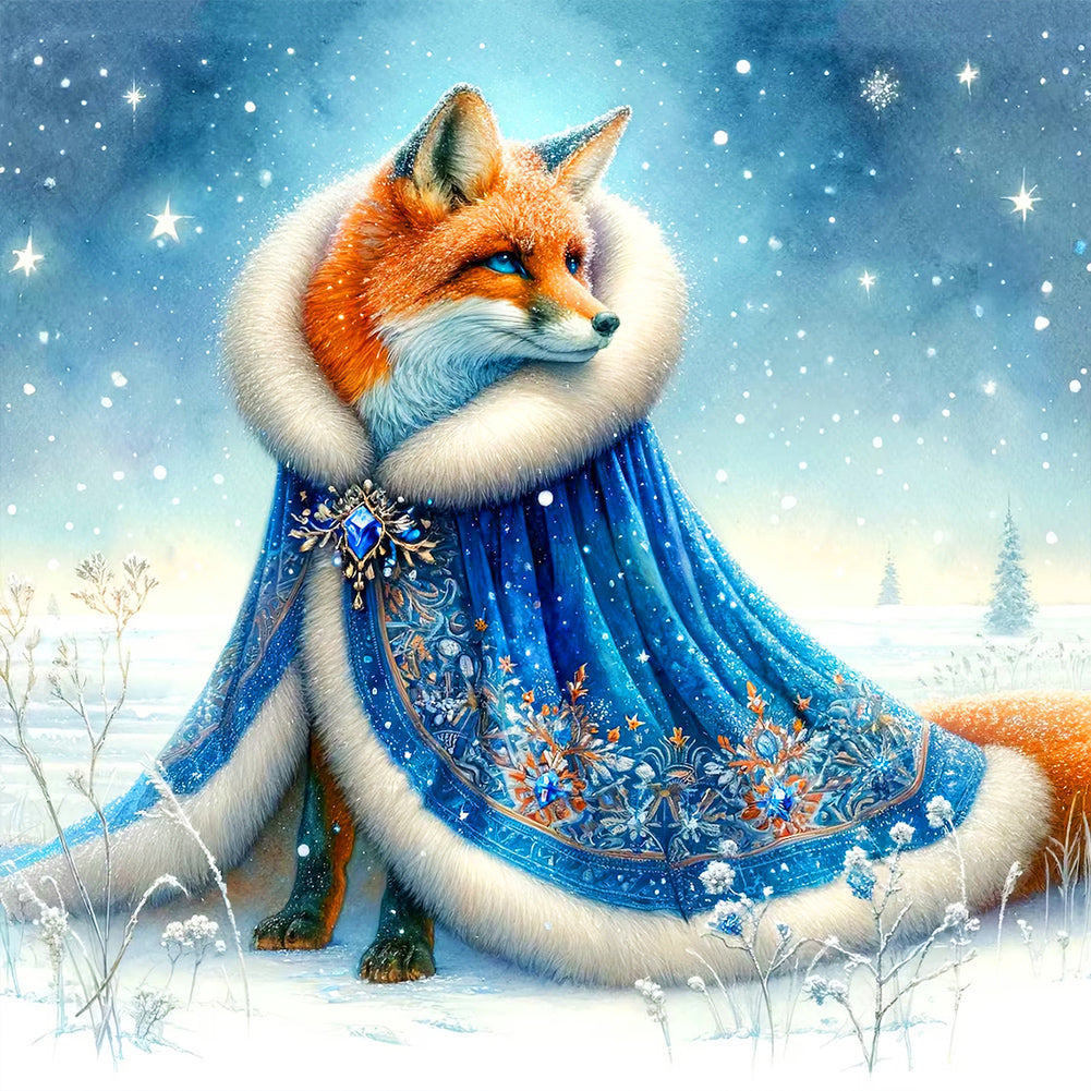 Aurora Fox 30*30CM (canvas) Full Round Drill Diamond Painting