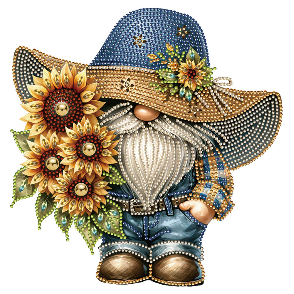 Sunflower Cowboy Goblin 30*30CM (canvas) Partial Special-Shaped Drill Diamond Painting