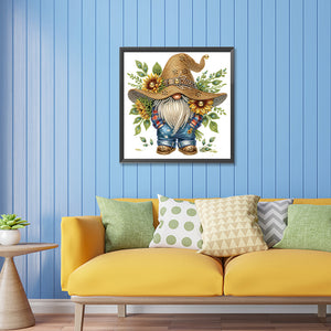 Sunflower Cowboy Goblin 30*30CM (canvas) Partial Special-Shaped Drill Diamond Painting