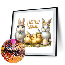 Load image into Gallery viewer, Easter Chick Bunny 30*30CM (canvas) Full Round Drill Diamond Painting
