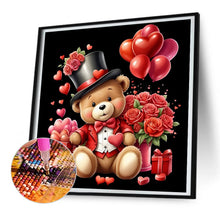 Load image into Gallery viewer, Love Rose Bear 30*30CM (canvas) Full Round Drill Diamond Painting
