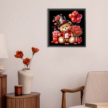 Load image into Gallery viewer, Love Rose Bear 30*30CM (canvas) Full Round Drill Diamond Painting
