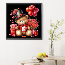 Load image into Gallery viewer, Love Rose Bear 30*30CM (canvas) Full Round Drill Diamond Painting
