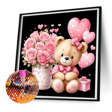 Load image into Gallery viewer, Love Rose Bear 30*30CM (canvas) Full Round Drill Diamond Painting
