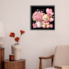 Load image into Gallery viewer, Love Rose Bear 30*30CM (canvas) Full Round Drill Diamond Painting
