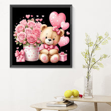 Load image into Gallery viewer, Love Rose Bear 30*30CM (canvas) Full Round Drill Diamond Painting
