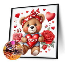 Load image into Gallery viewer, Love Rose Bear 30*30CM (canvas) Full Round Drill Diamond Painting
