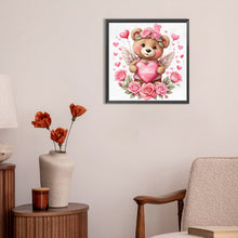 Load image into Gallery viewer, Love Rose Bear 30*30CM (canvas) Full Round Drill Diamond Painting
