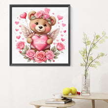 Load image into Gallery viewer, Love Rose Bear 30*30CM (canvas) Full Round Drill Diamond Painting
