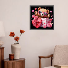 Load image into Gallery viewer, Love Rose Bear 30*30CM (canvas) Full Round Drill Diamond Painting
