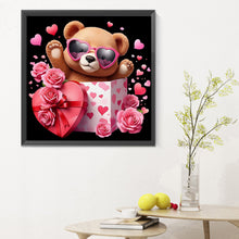 Load image into Gallery viewer, Love Rose Bear 30*30CM (canvas) Full Round Drill Diamond Painting
