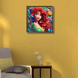 Mermaid Ariel 50*50CM (canvas) Full Round Drill Diamond Painting