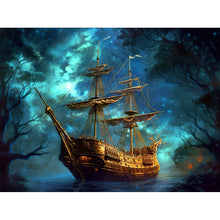 Load image into Gallery viewer, Sea Sailing Boat 40*30CM (canvas) Full Round Drill Diamond Painting
