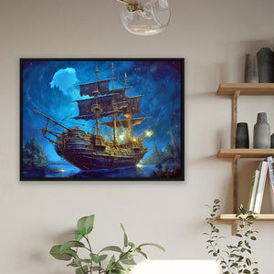 Sea Sailing Boat 40*30CM (canvas) Full Round Drill Diamond Painting