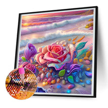 Load image into Gallery viewer, Colorful Beach With Roses 30*30CM (canvas) Full Round Drill Diamond Painting
