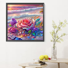 Load image into Gallery viewer, Colorful Beach With Roses 30*30CM (canvas) Full Round Drill Diamond Painting
