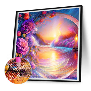 Sea Of Colorful Roses 30*30CM (canvas) Full Round Drill Diamond Painting