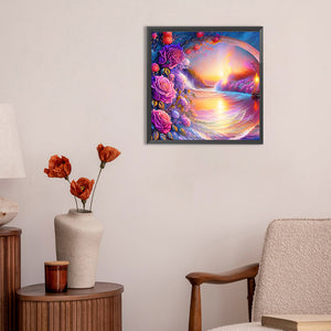Sea Of Colorful Roses 30*30CM (canvas) Full Round Drill Diamond Painting