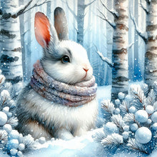 Load image into Gallery viewer, Snow Bunny 30*30CM (canvas) Full Round Drill Diamond Painting
