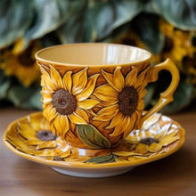 Load image into Gallery viewer, Sunflower Tea Set 30*30CM (canvas) Full Round Drill Diamond Painting
