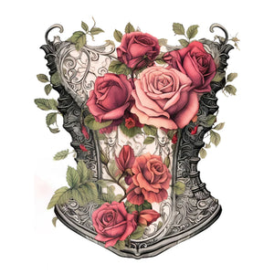 Tight Rose Corset 30*40CM (canvas) Full Round Drill Diamond Painting