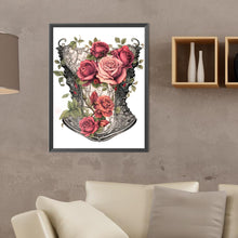 Load image into Gallery viewer, Tight Rose Corset 30*40CM (canvas) Full Round Drill Diamond Painting
