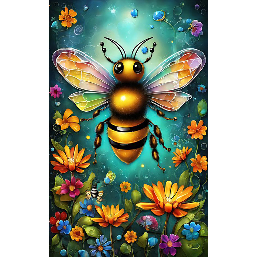 Bee Garden 30*50CM (canvas) Full Round Drill Diamond Painting