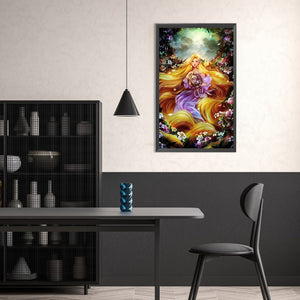 Long Hair Princess 30*50CM (canvas) Full Round Drill Diamond Painting