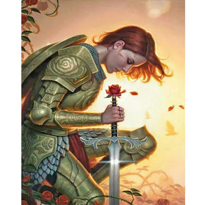 Rose Warrior 40*50CM (canvas) Full Round Drill Diamond Painting