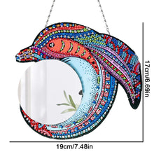 Load image into Gallery viewer, Special Shaped Diamond Painting Makeup Mirror Kit Dolphin Crystal Diamond Mirror

