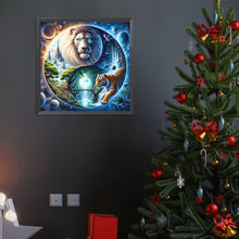 Load image into Gallery viewer, Yin Yang Diagram White Lion And Tiger 40*40CM (canvas) Full Round Drill Diamond Painting
