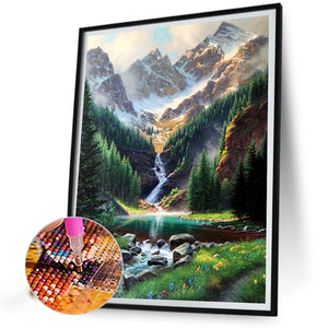 Mountain Stream 50*60CM (canvas) Full Square Drill Diamond Painting