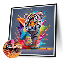 Load image into Gallery viewer, Colorful Little Tiger 30*30CM (canvas) Full Round Drill Diamond Painting
