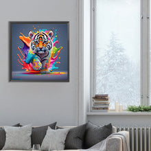 Load image into Gallery viewer, Colorful Little Tiger 30*30CM (canvas) Full Round Drill Diamond Painting
