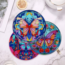 Load image into Gallery viewer, 4 Pcs Acrylic Diamond Painted Placemats Tableware Mat with Holder (Butterfly)
