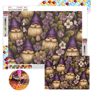 Purple Hat Goblin 40*30CM (canvas) Full Square Drill Diamond Painting